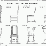 Chairs - Front and side elevations