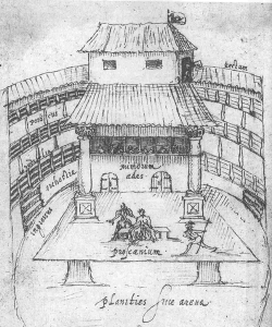 The Swan theatre in London in 1596, by Johannes de Witt