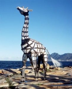 The Giraffe puppet from Tall Horse, made by Handspring Puppet Company