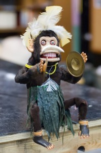 monkey toy used in Slave Shack