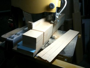 Taper jig on the bandsaw