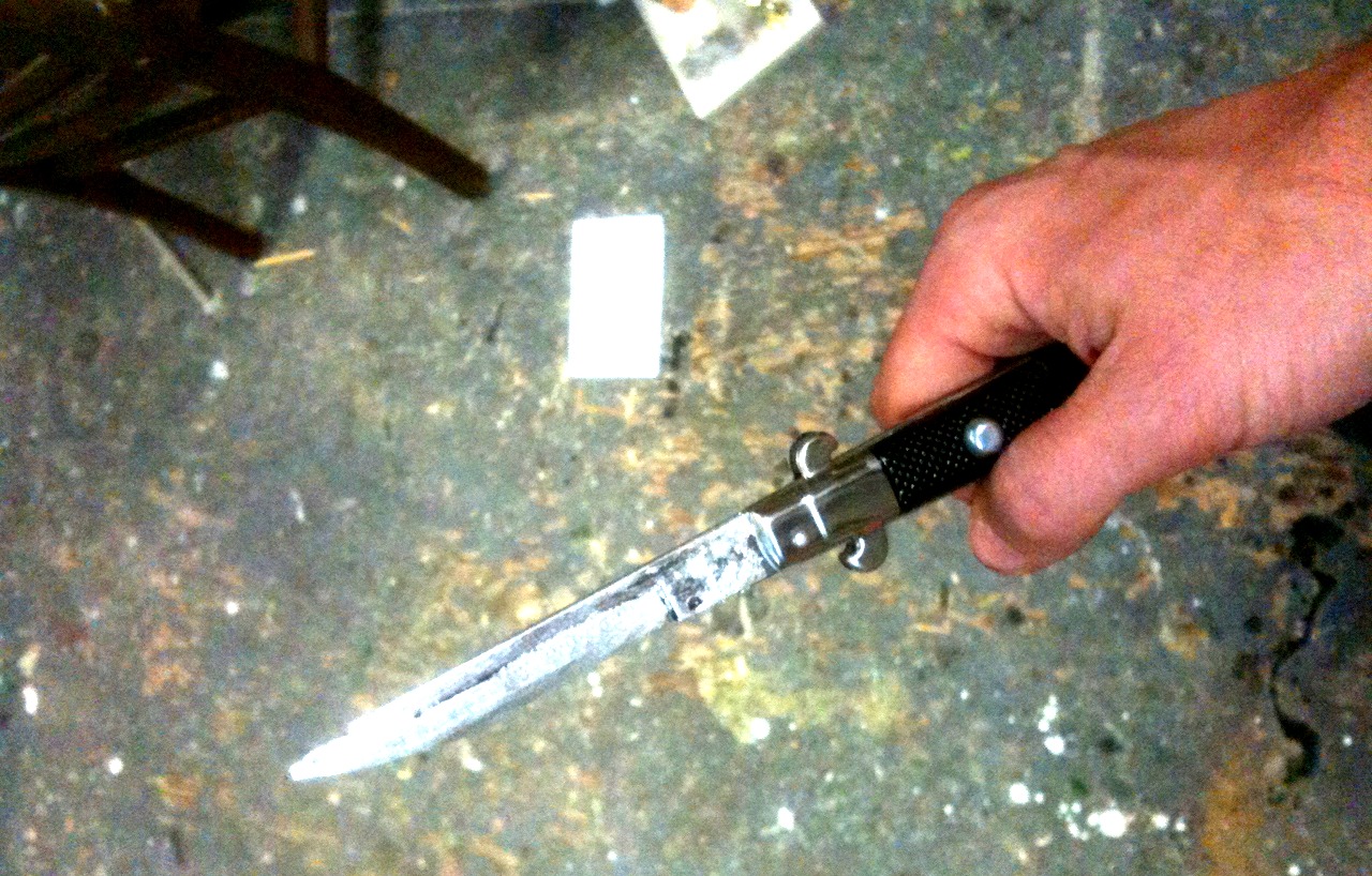 Switchblade comb, or knife