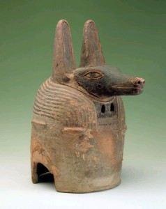 Ceramic Anubis mask