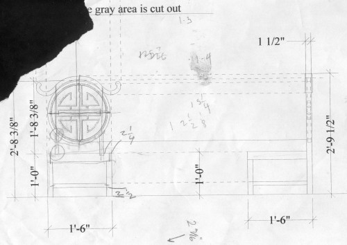 drafting of a prop chair