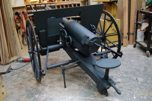 Rear left side of the cannon