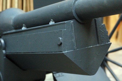 Closeup of the paint treatment