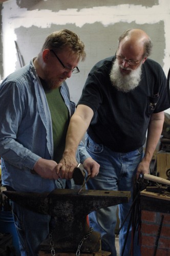Dick teaches Ben proper hammer technique Dick teaches Ben proper hammer technique