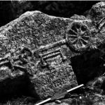 Hierapolis. Relief of an ancient double stone saw on the sarcophagus of M. Aur. Ammianos (2nd half of 3rd century AD).