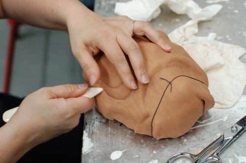 Molding a leather mask