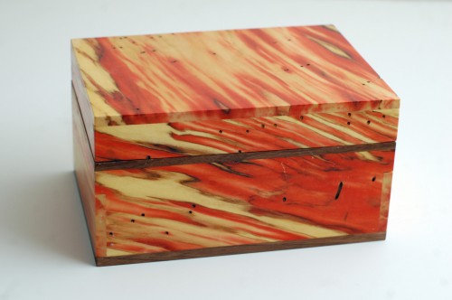 A box made from box elder.