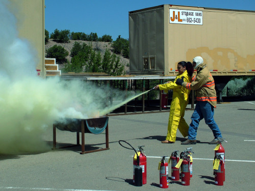 Using a Fire Extinguisher