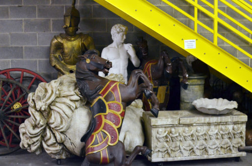 An assortment of statuary