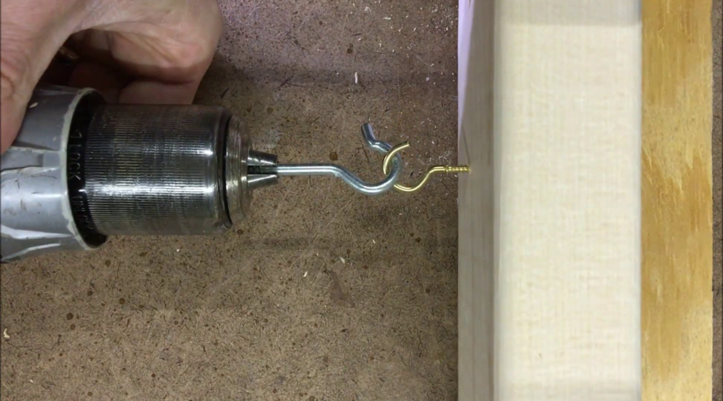 Attaching a screw hook
