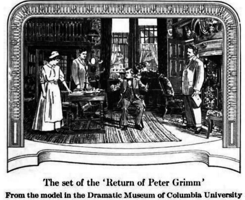 The set of the 'Return of Peter Grimm'
