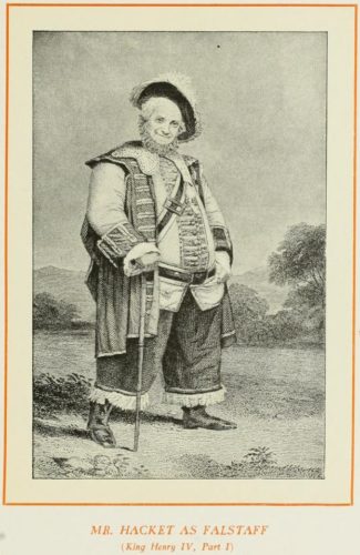 Mr Hacket as Falstaff