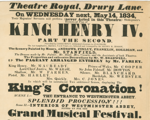 1834 Drury Lane Playbill