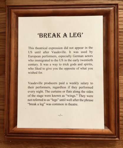 Better origin of the phrase "Break a Leg"